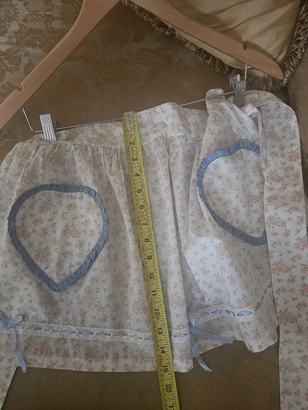 NWOT Urban Outfitters White Apron with Pink and Green Floral Print